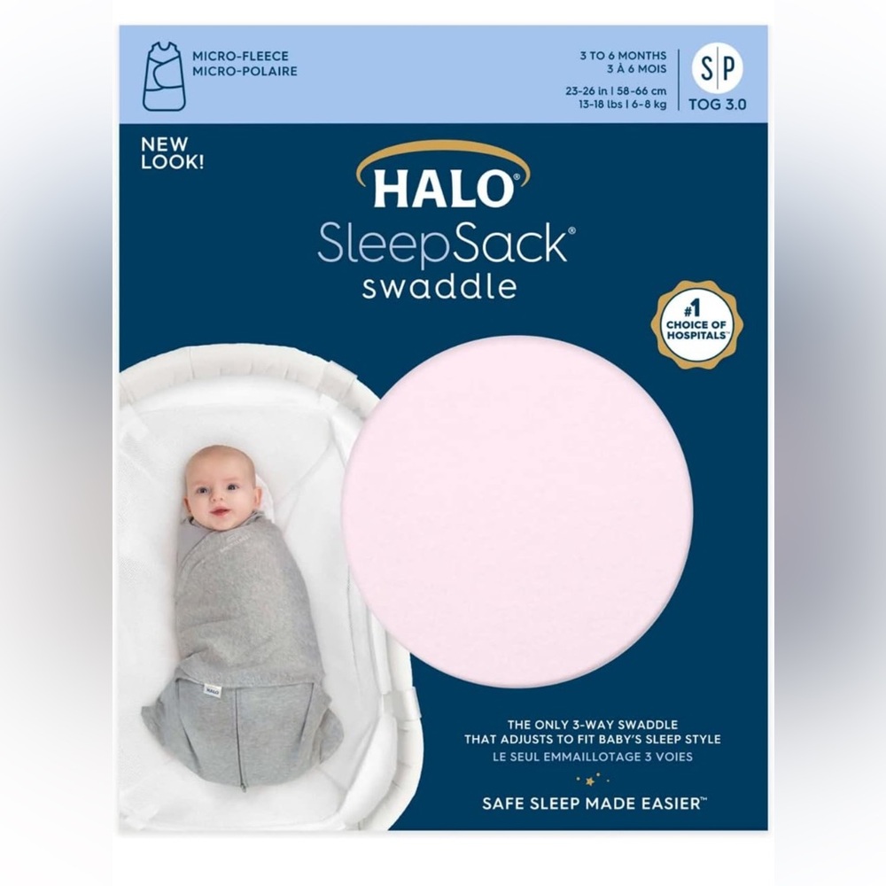 NWOT Halo Micro-fleece sleep sack swaddle, 0-3 months